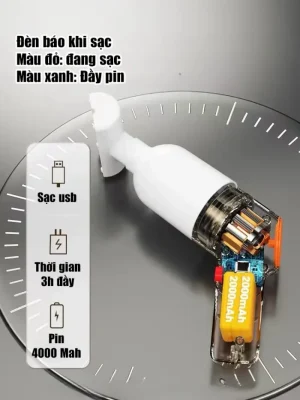 Thời gian sử dụng của máy hút bụi không dây